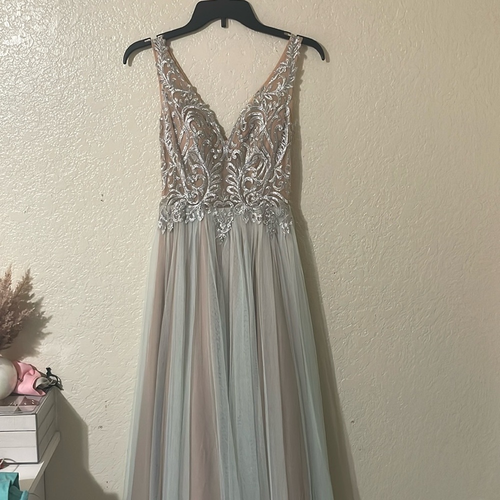 Light blue prom dress